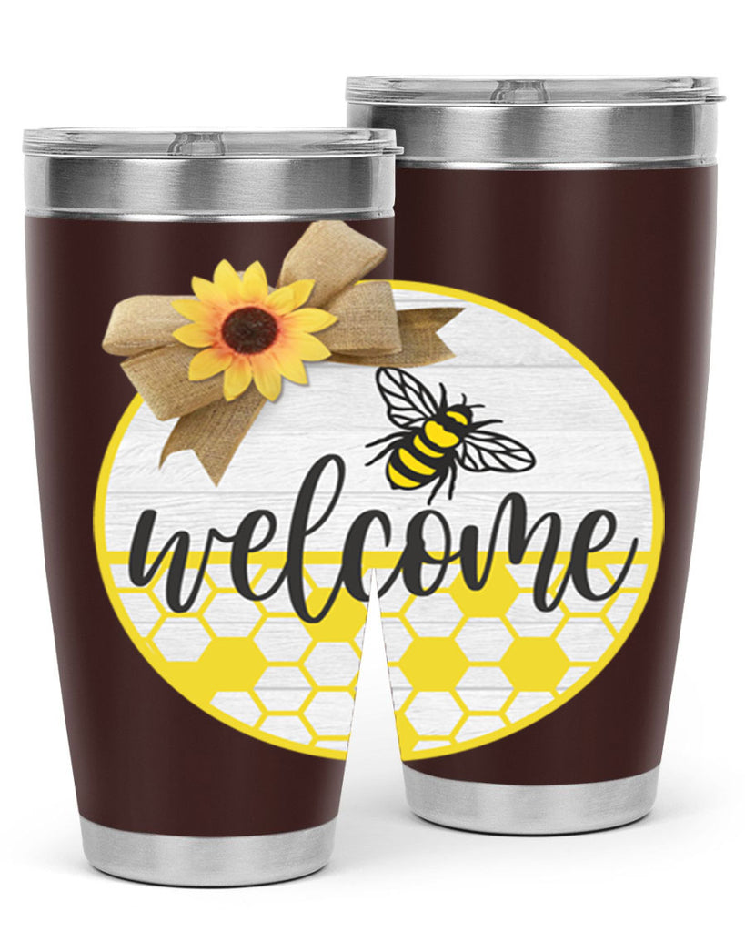 Welcome Bee and hive Mockup566#- spring- Tumbler