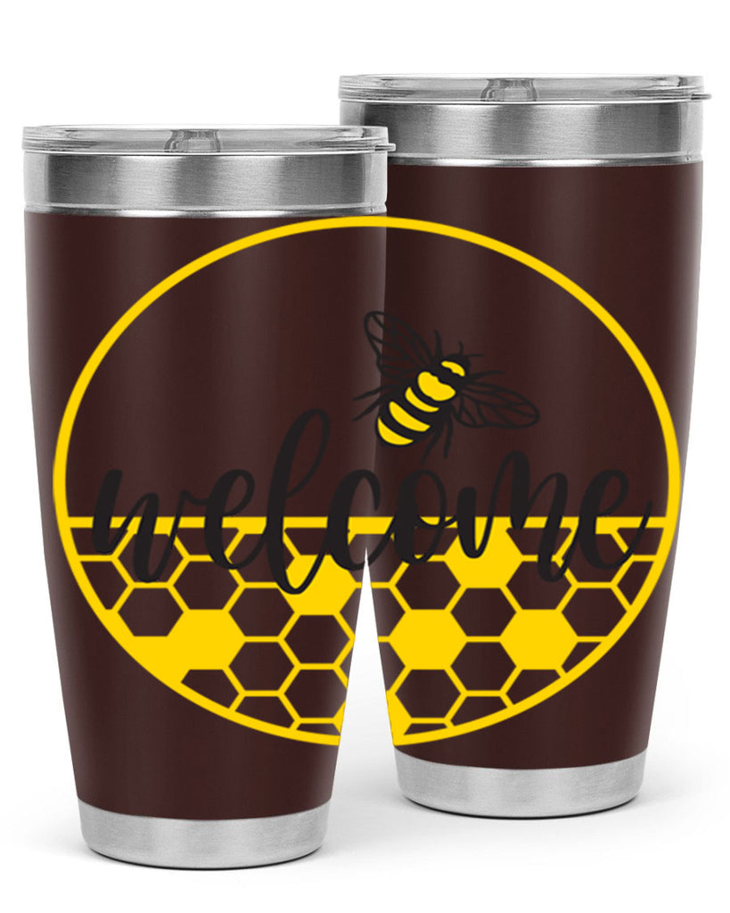 Welcome Bee and hive567#- spring- Tumbler