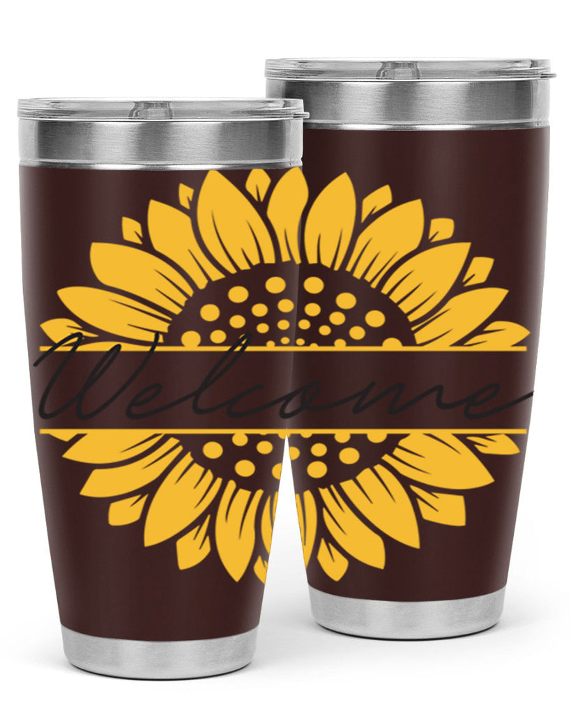 Welcome Sunflower585#- spring- Tumbler