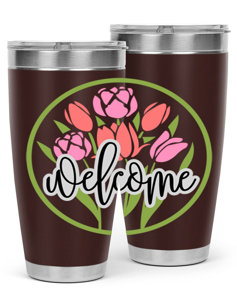 Welcome flowers bouquet571#- spring- Tumbler