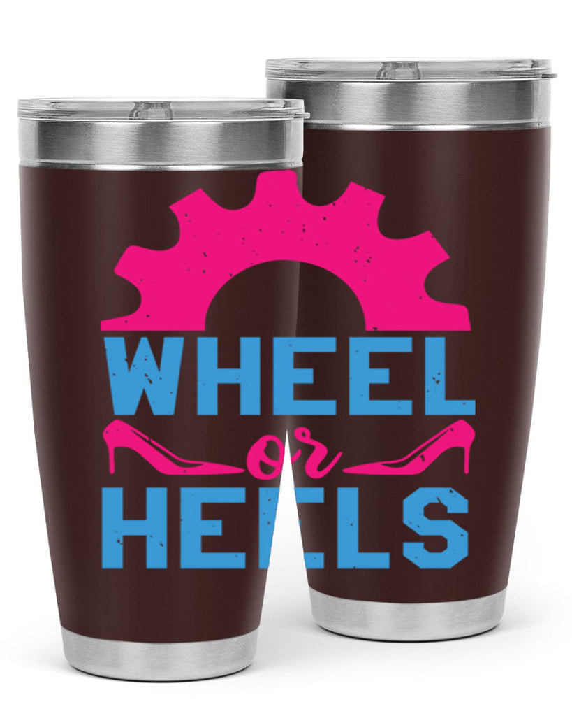 Wheel or Heels Style 8#- baby shower- tumbler