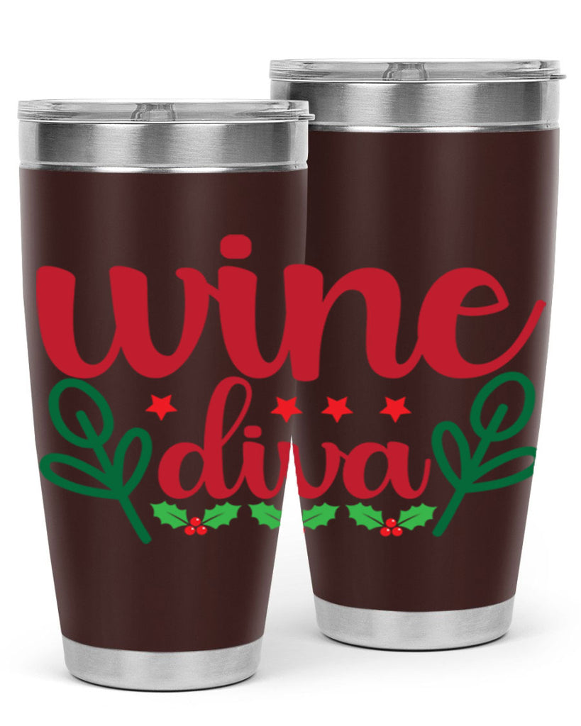 Wine Diva 482#- winter- Tumbler