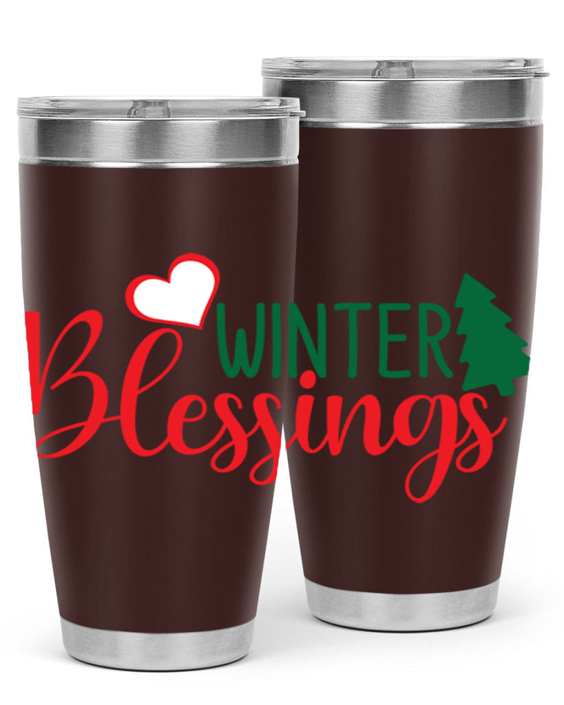 Winter Blessings 546#- winter- Tumbler