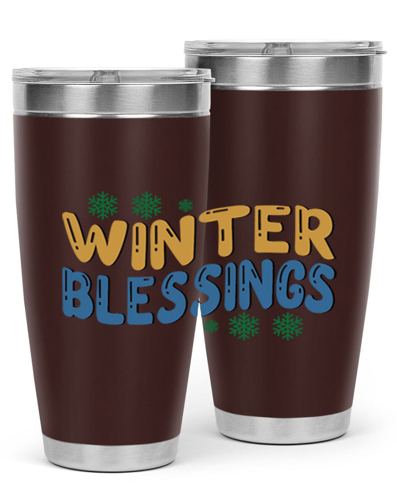 Winter Blessings 547#- winter- Tumbler