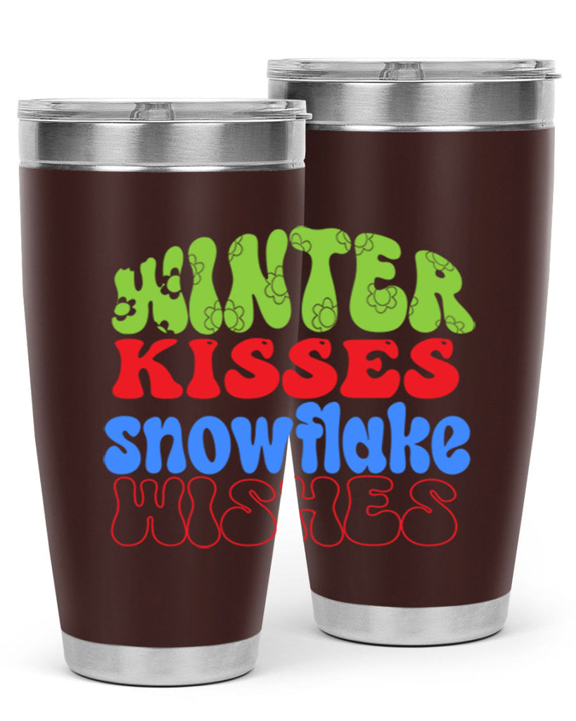 Winter kisses snowflake wishes 520#- winter- Tumbler