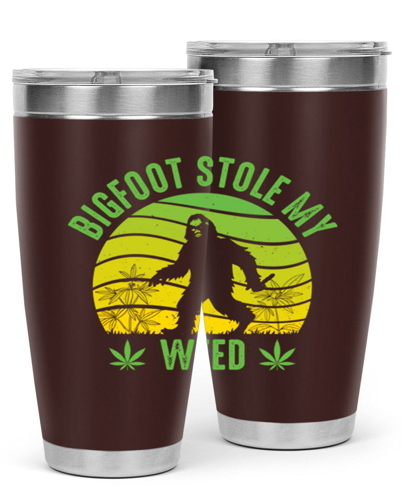 bigfoot stole my weed 15#- marijuana- Tumbler