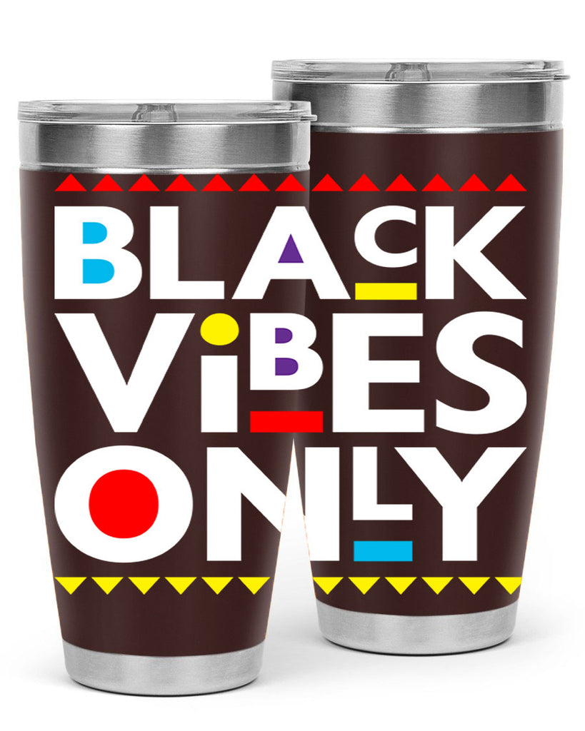 black vibes only 217#- black words phrases- Cotton Tank