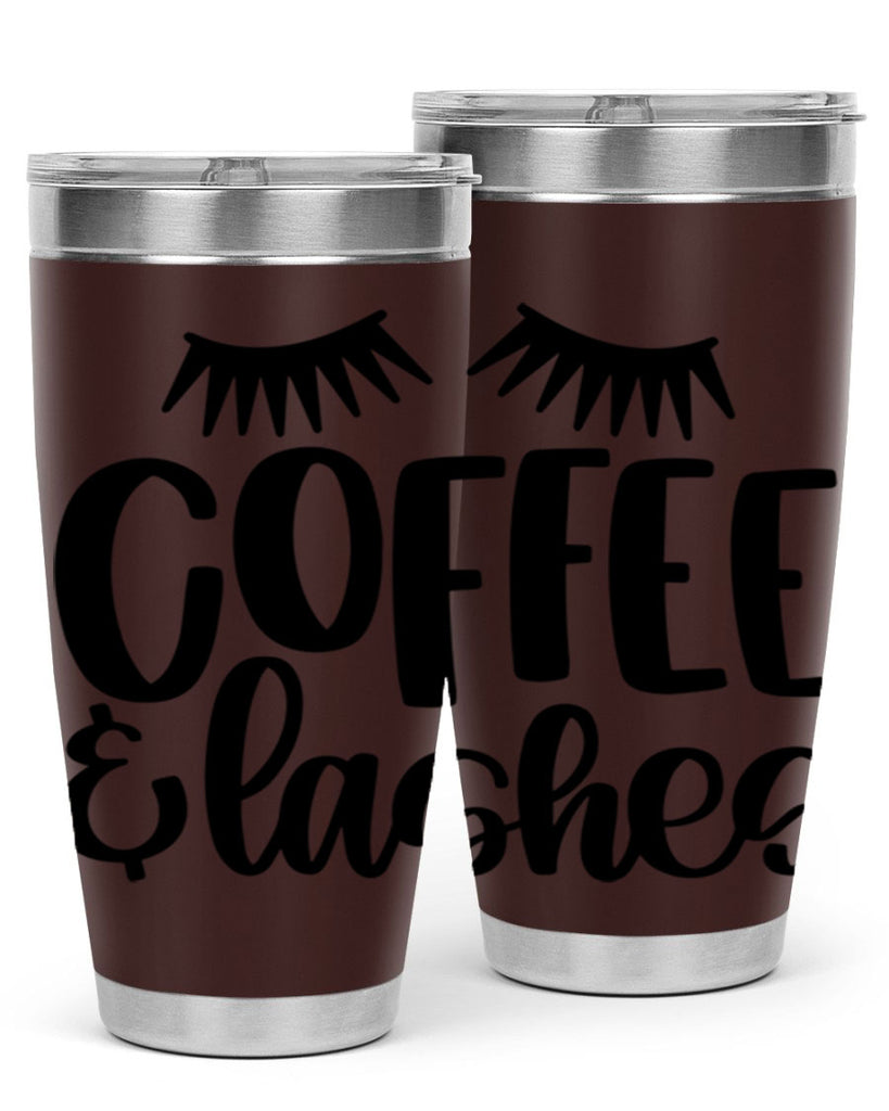 coffee lashes 177#- coffee- Tumbler