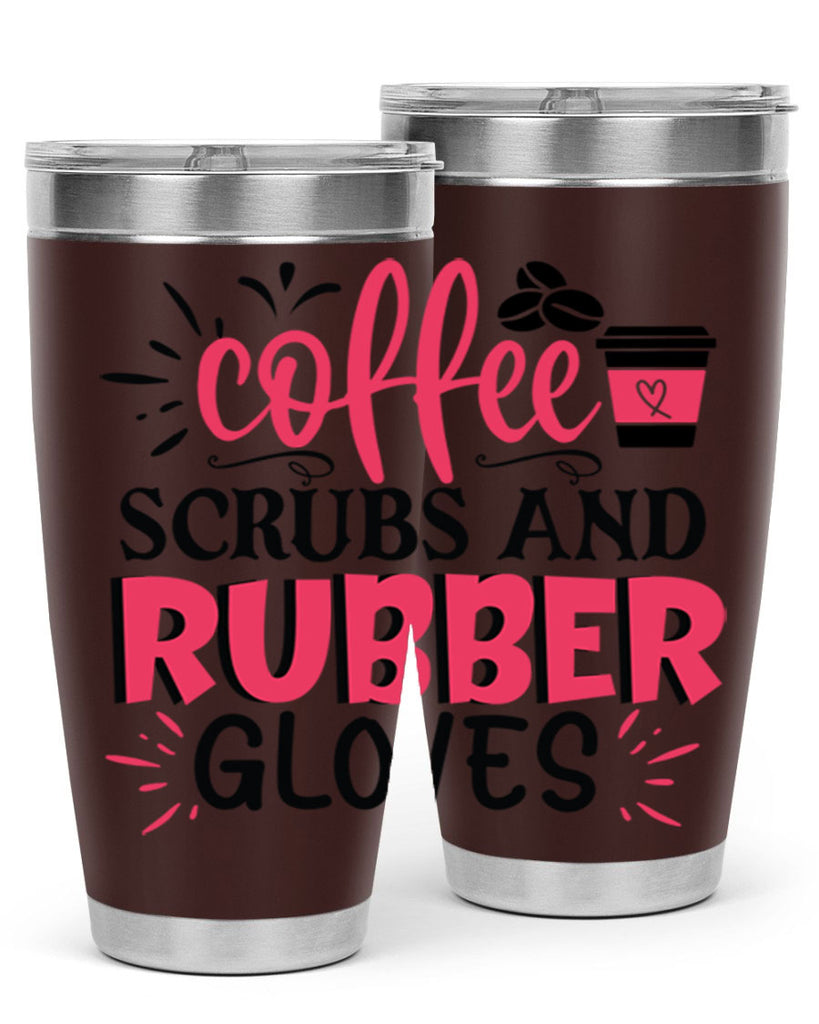 coffee scrubs and rubber gloves Style 393#- nurse- tumbler