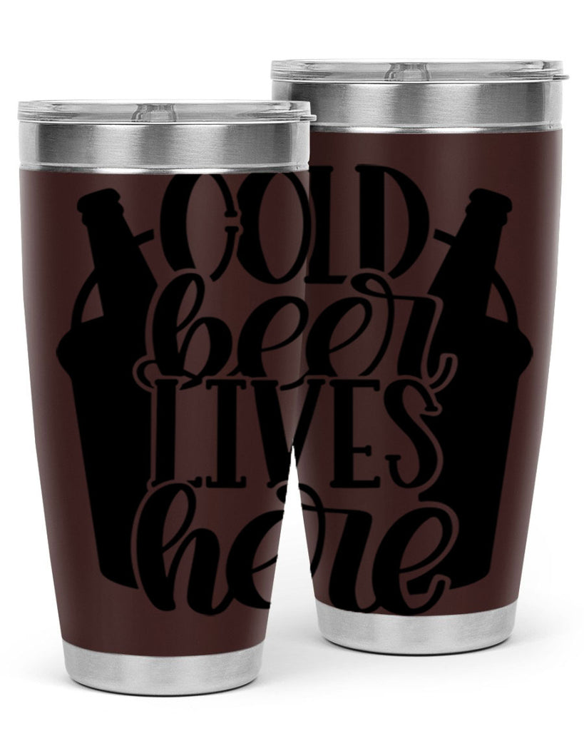 cold beer lives here 43#- beer- Tumbler