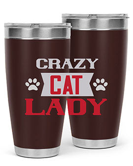 crazy cat lady Style 44#- cat- Tumbler