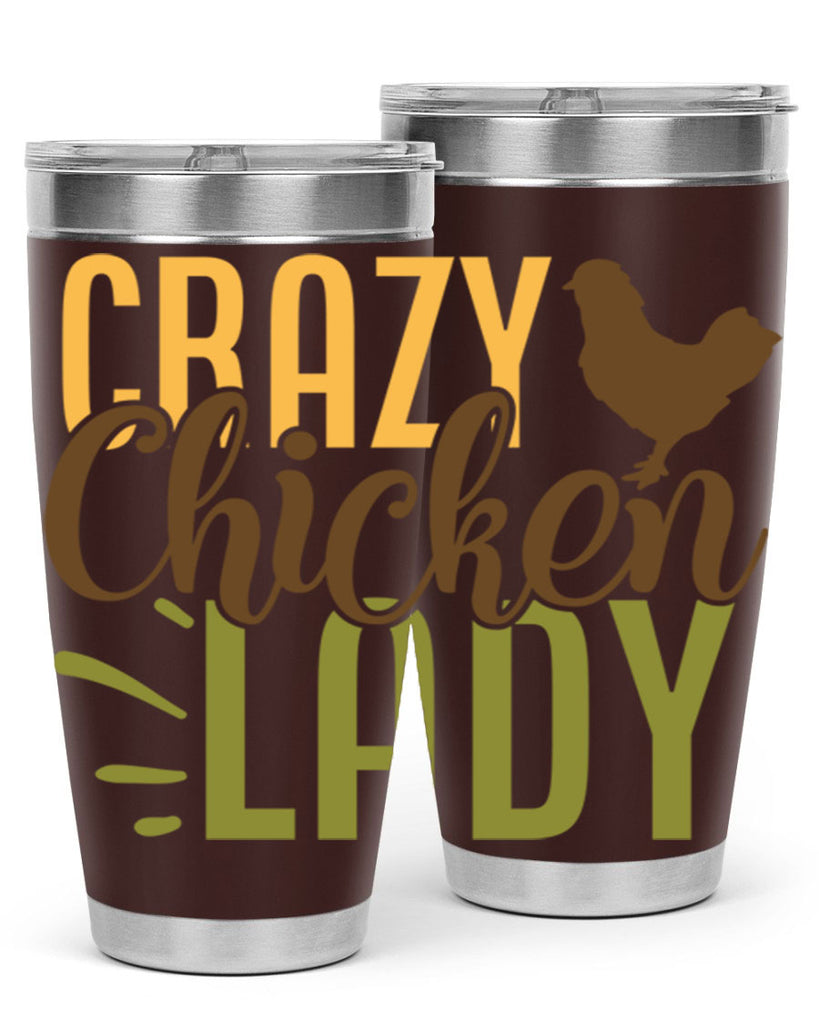 crazy chicken lady 18#- farming and gardening- Tumbler