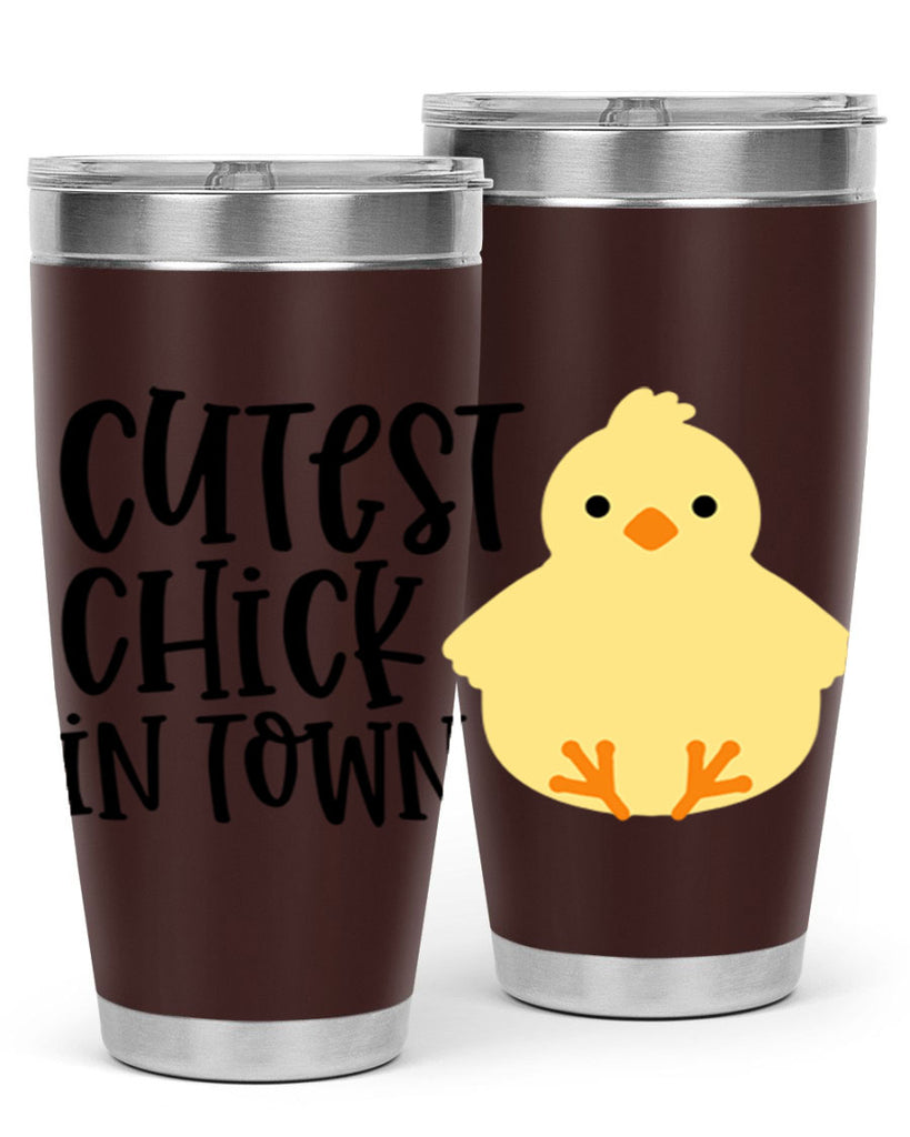 cutest chick in town 61#- easter- Tumbler