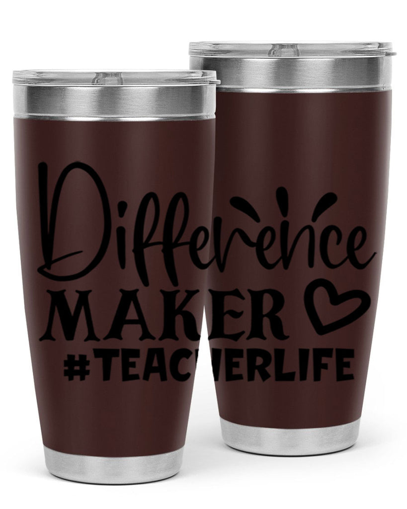 difference maker teacherlife Style 185#- teacher- tumbler