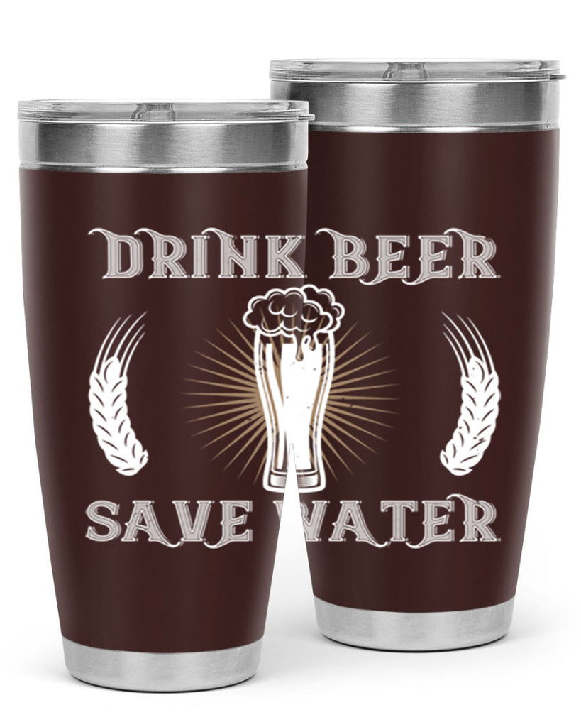 drink beer save water 93#- beer- Tumbler