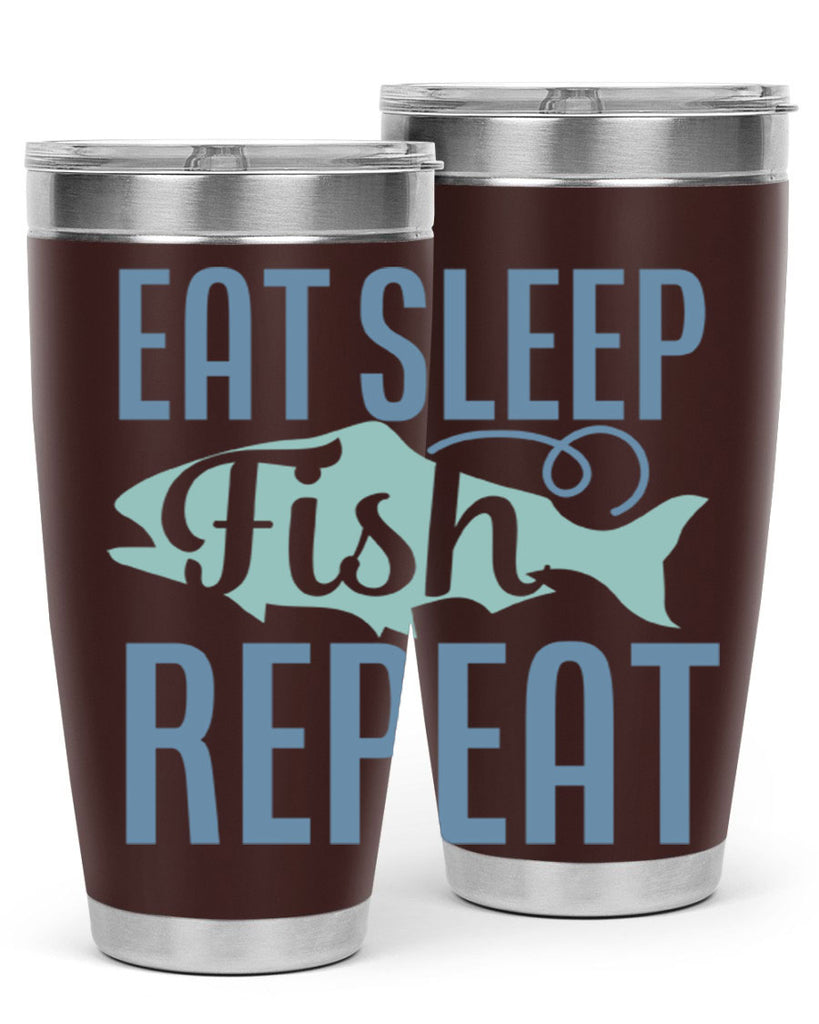 eat sleep fish repeat 222#- fishing- Tumbler