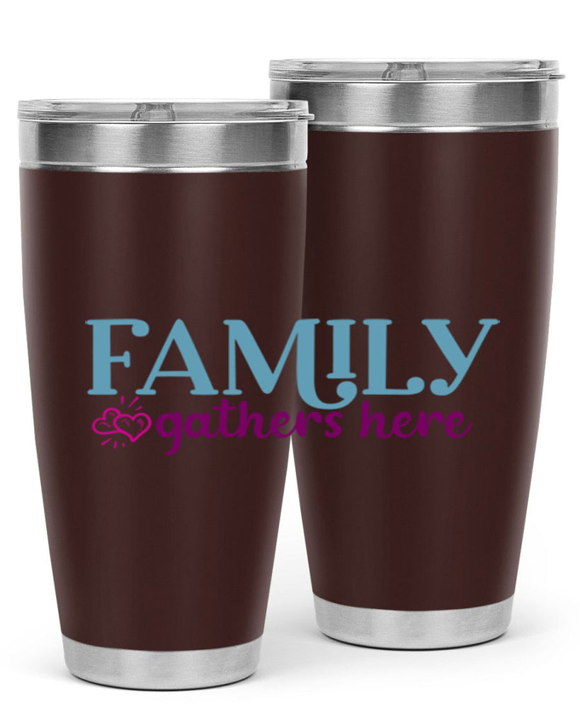 family gathers here 40#- family- Tumbler