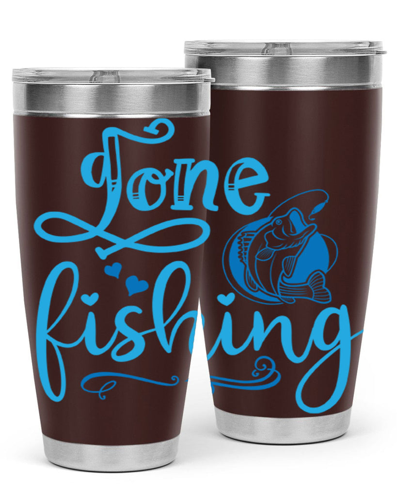 gone fishing 220#- fishing- Tumbler