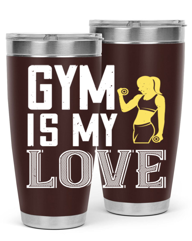gym is my love 98#- gym- Tumbler