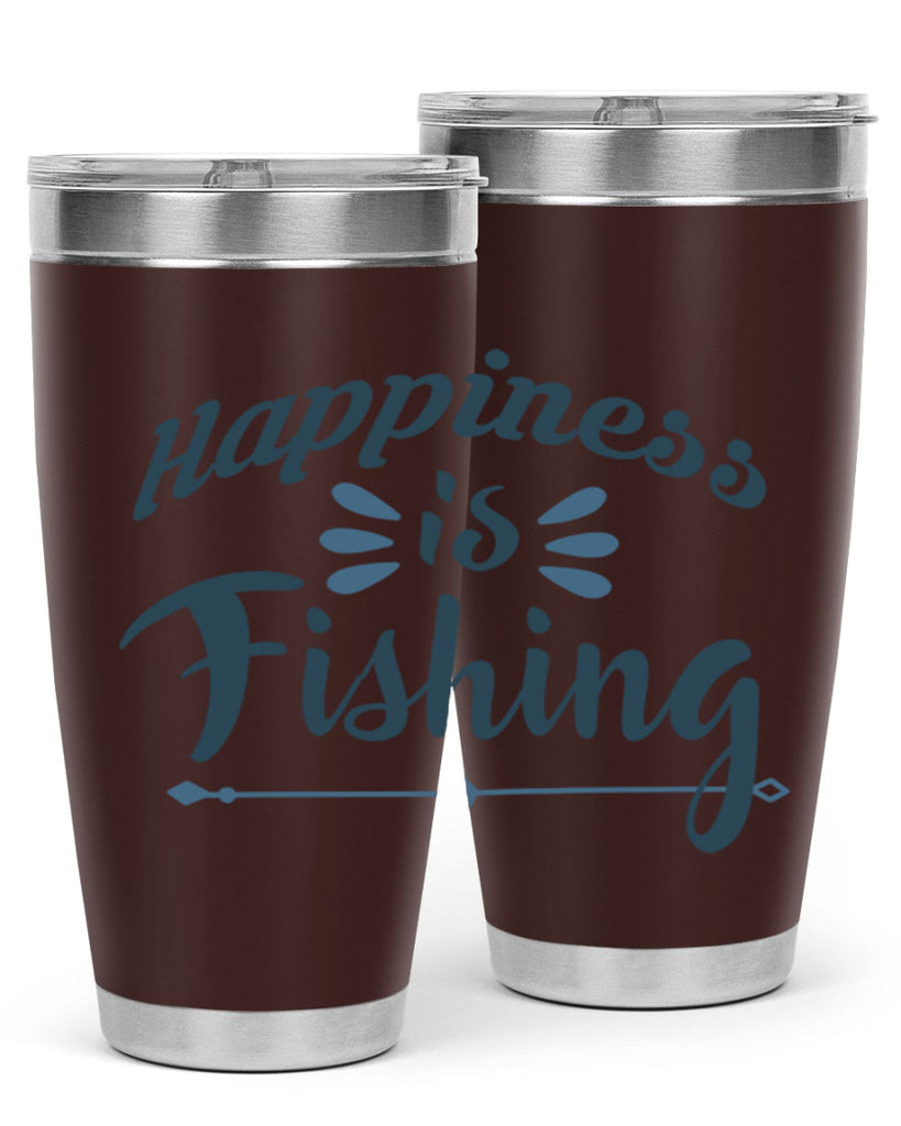 happiness is fishing 122#- fishing- Tumbler