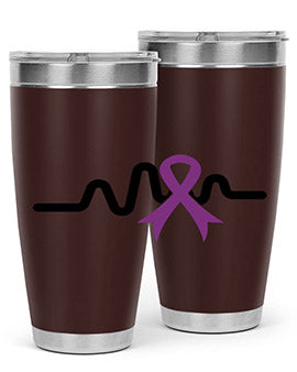 heartbeat with alzheimers cancer 155#- alzheimers- Tumbler