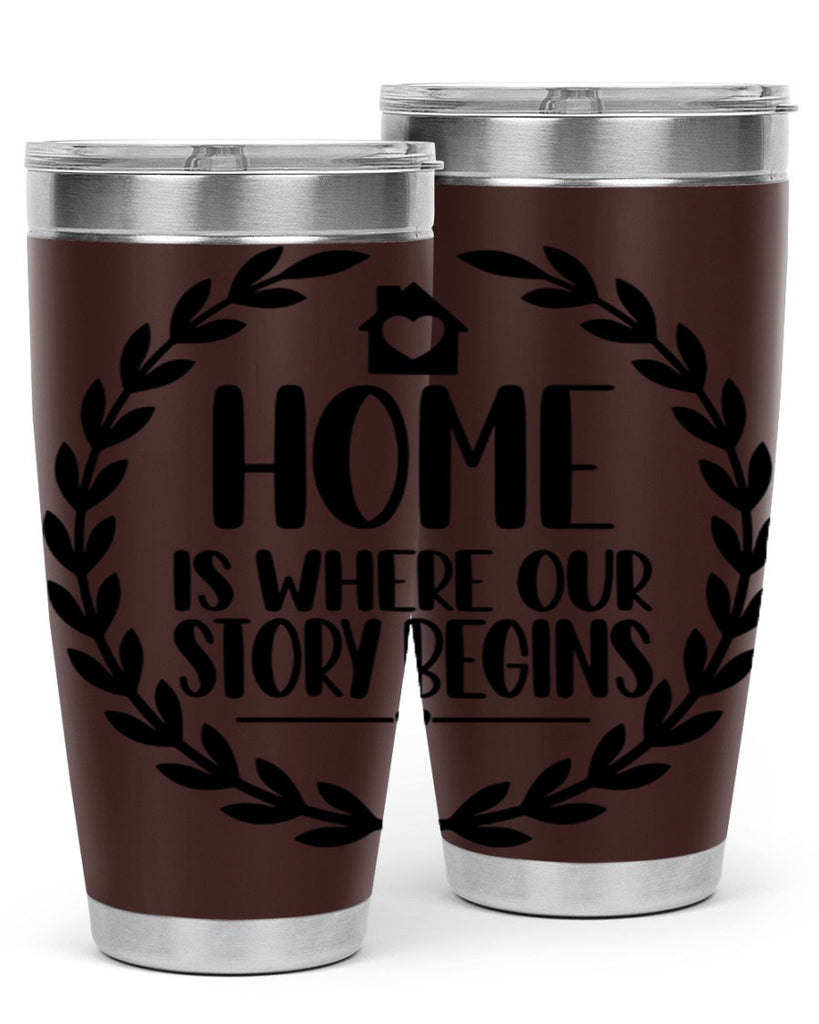 home is where our story begins 12#- home- Tumbler