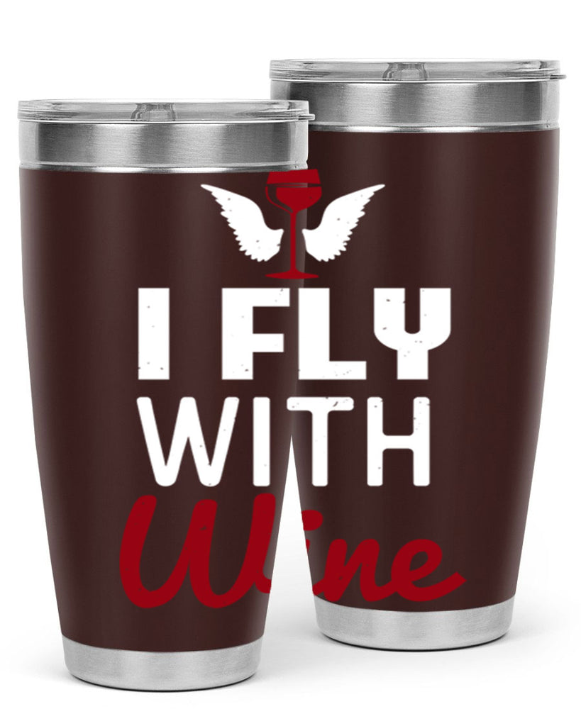 i fly with wine 212#- wine- Tumbler