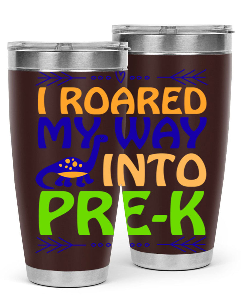 i roared my way into prek 20#- mardi gras- Tumbler