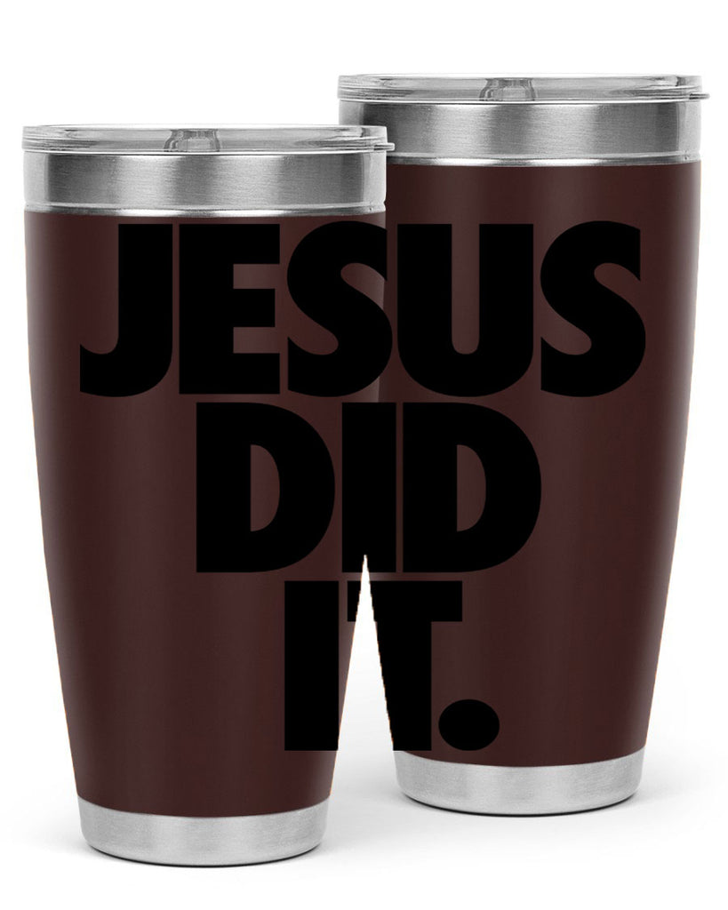 jesus did it 102#- black words phrases- Cotton Tank