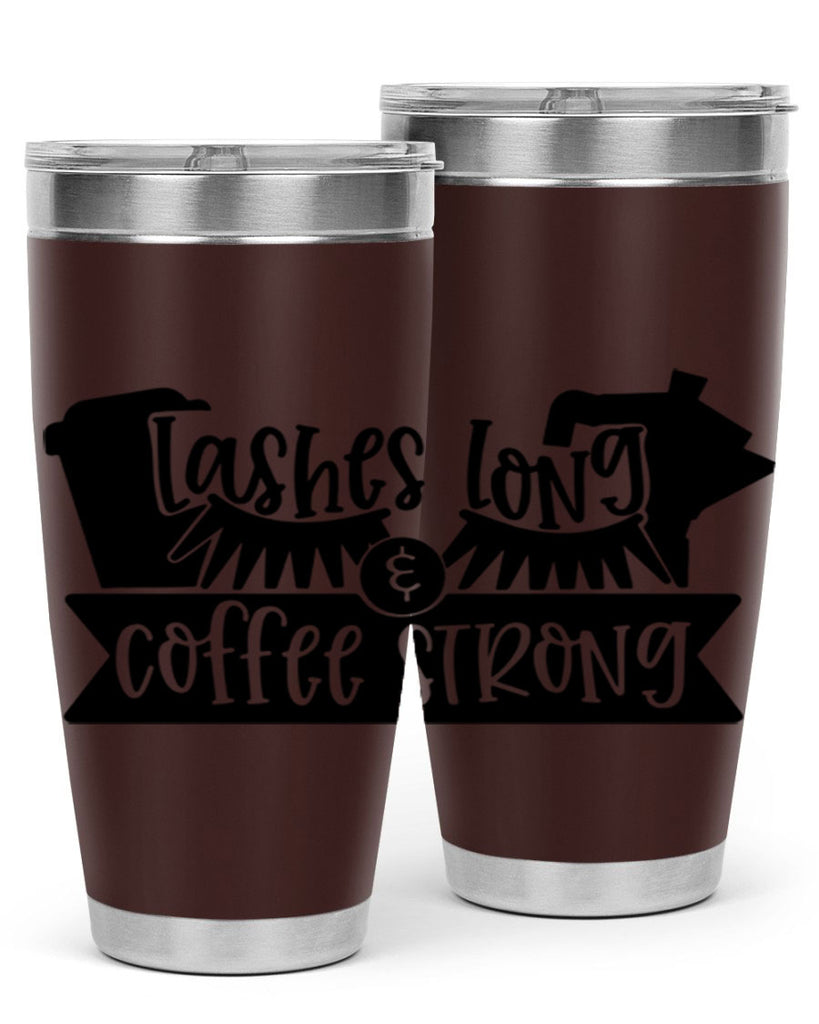 lashes long coffee strong 82#- coffee- Tumbler