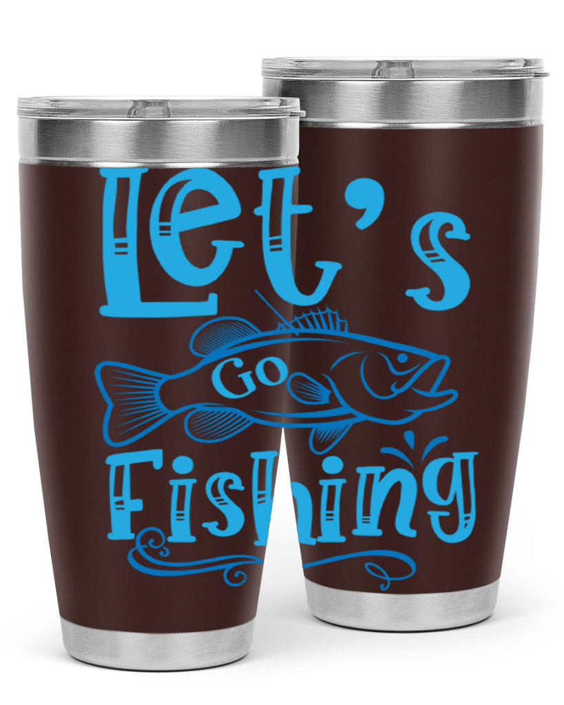 lets go fishing 205#- fishing- Tumbler