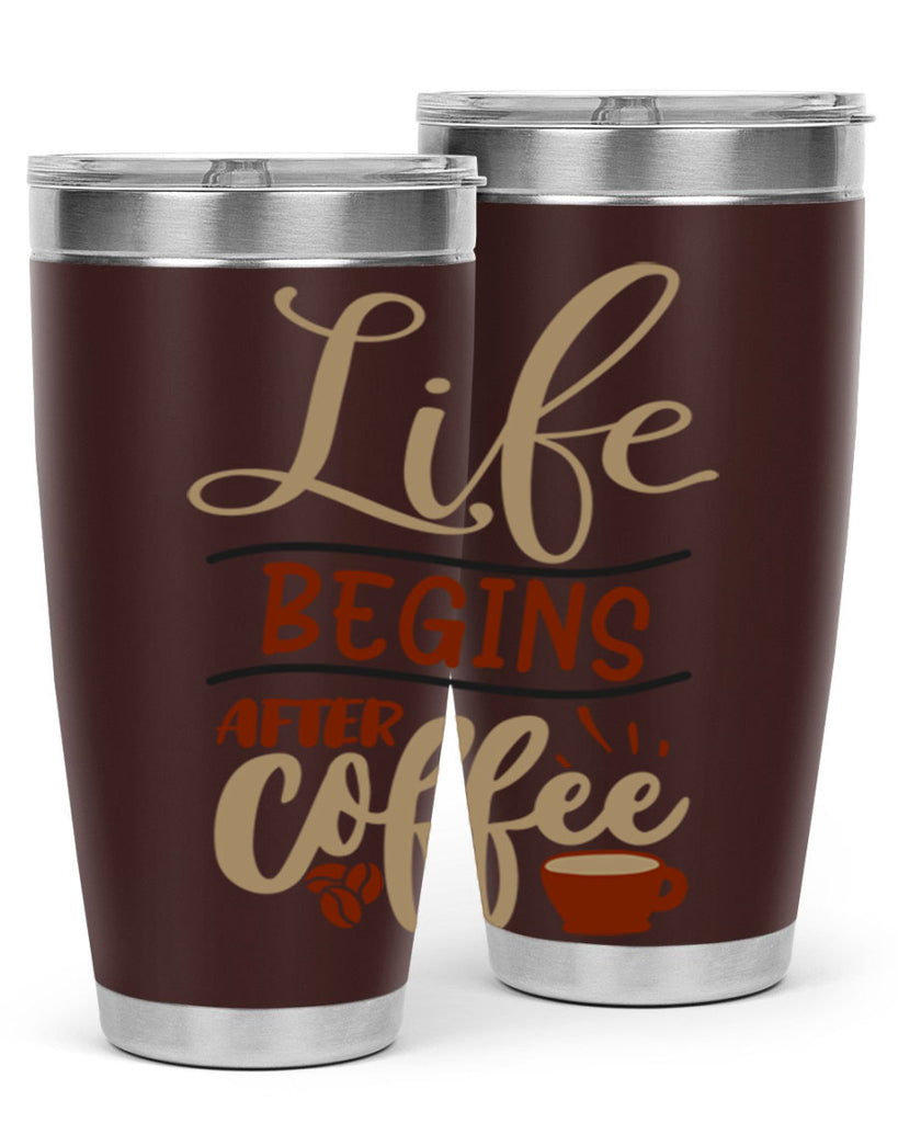 life begins after coffee 210#- coffee- Tumbler