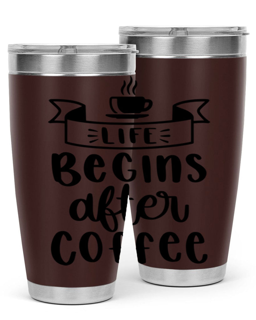 life begins after coffee 79#- coffee- Tumbler