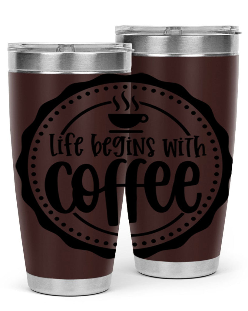 life begins with coffee 76#- coffee- Tumbler