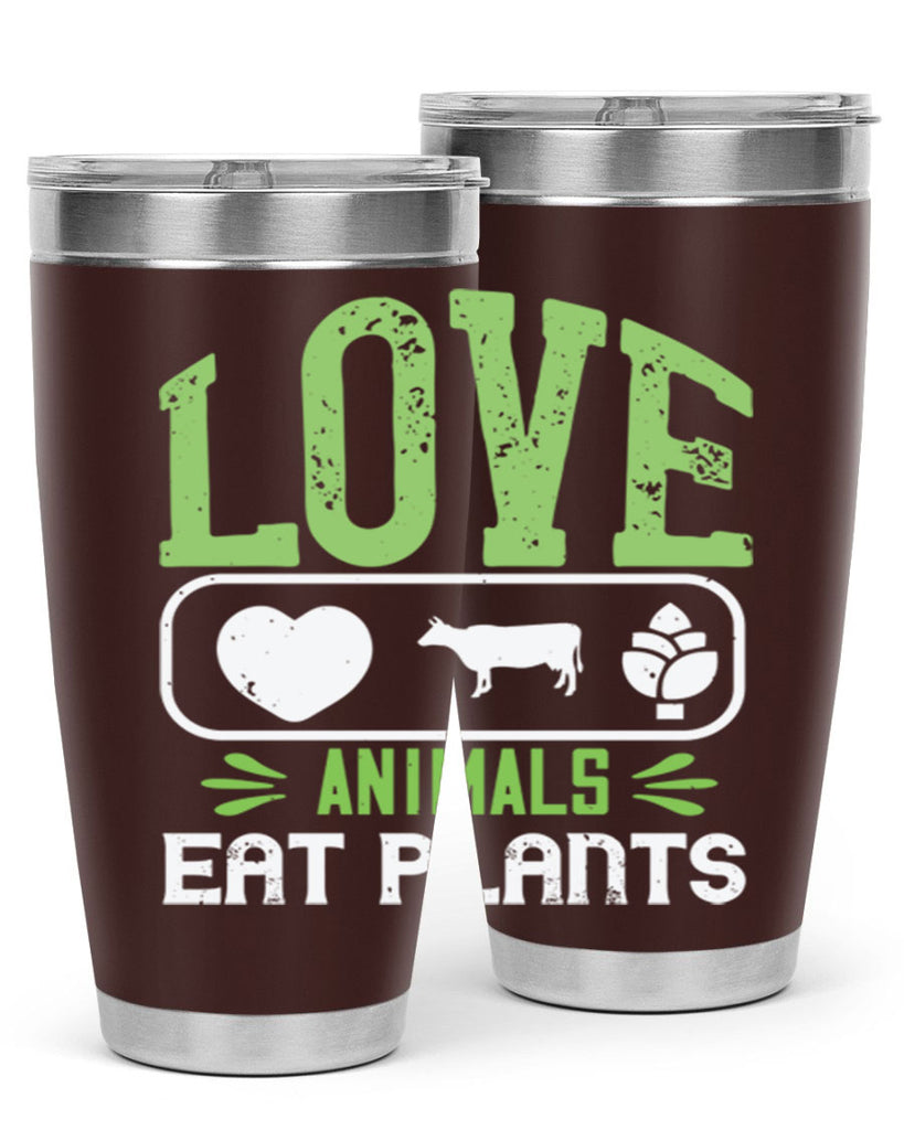 love animals eat plants 33#- vegan- Tumbler