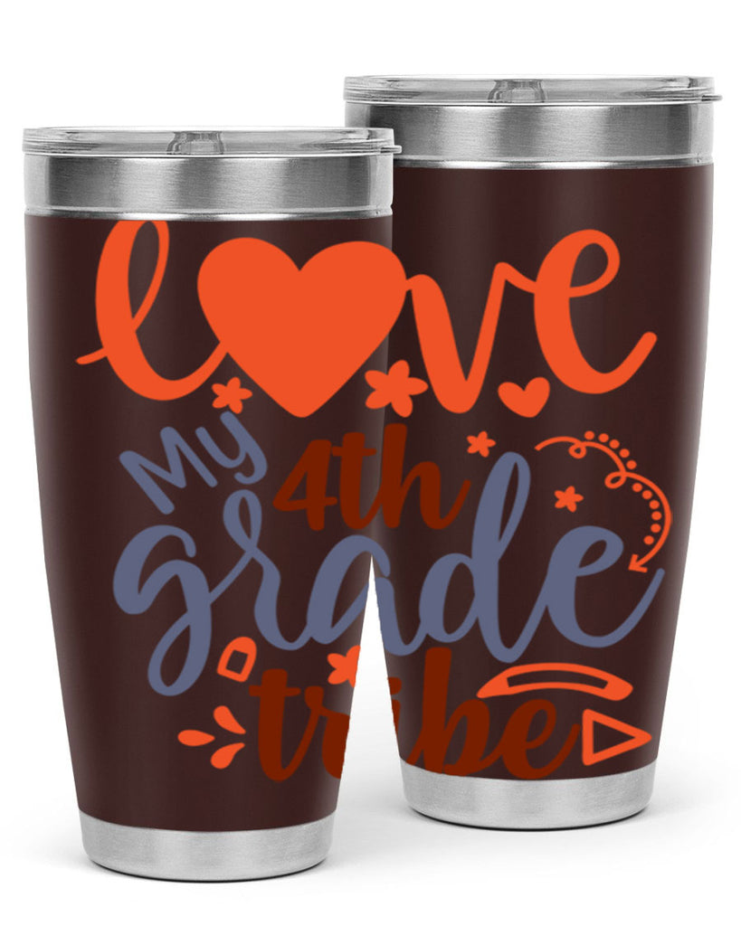 love my 4th grade tribe 10#- 4th  grade- Tumbler