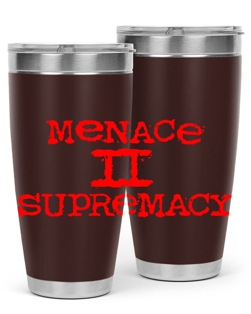 menace to supremacy 69#- black words phrases- Cotton Tank