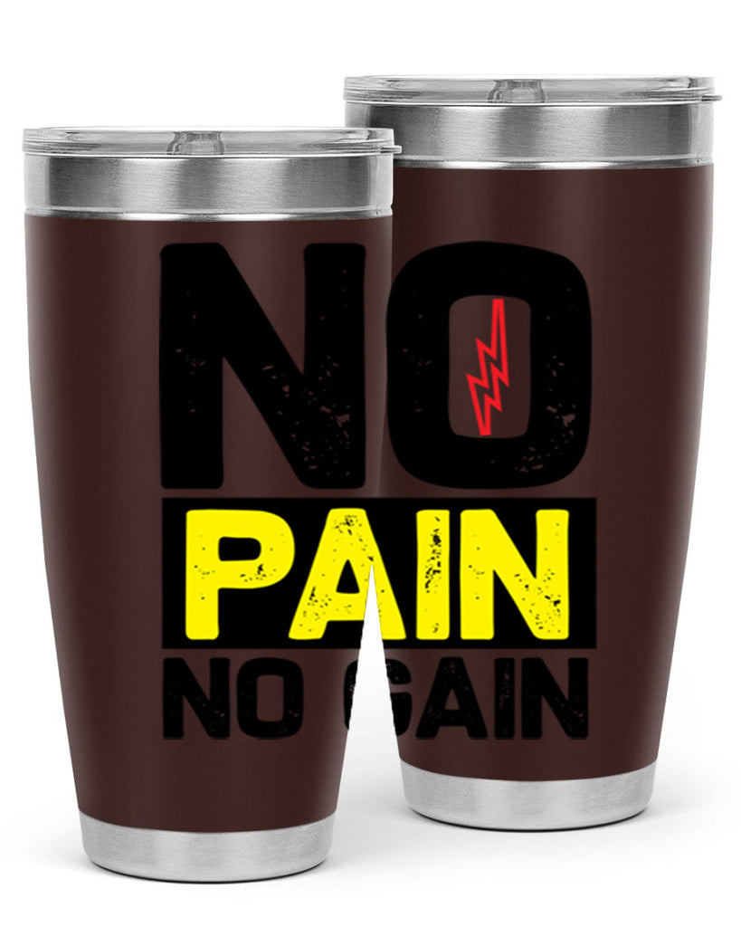 no pain no gain 5#- gym- Tumbler