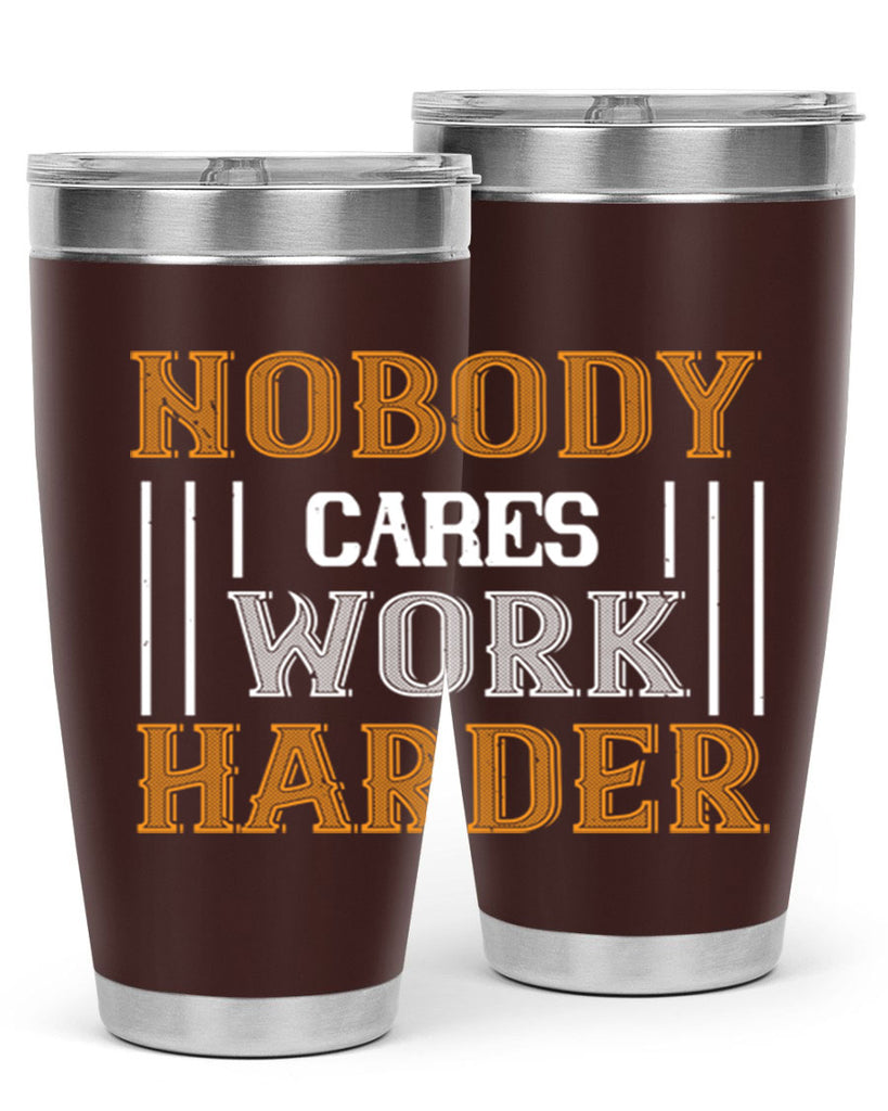 nobody i cares work herder 78#- gym- Tumbler