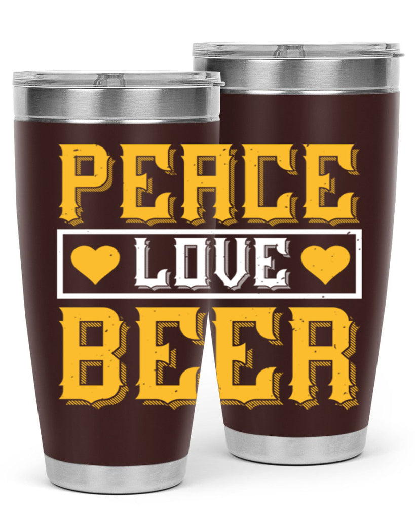 peace love beer 53#- beer- Tumbler