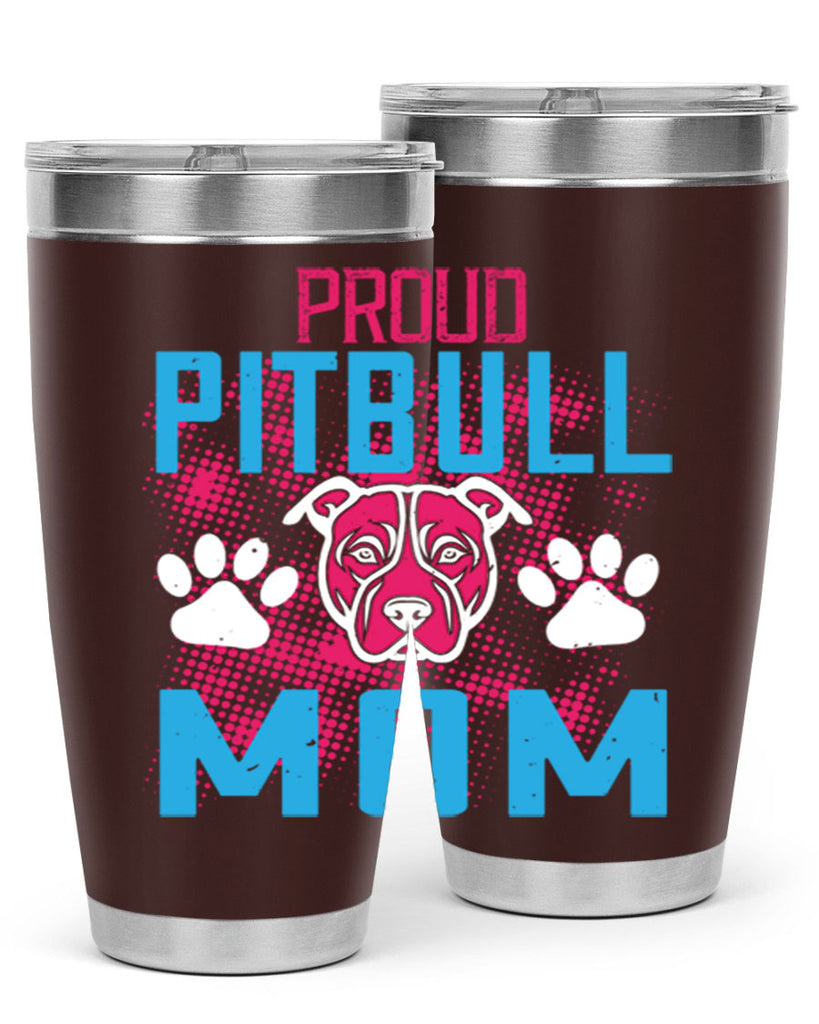 proud pitbull mom 70#- mom- Tumbler