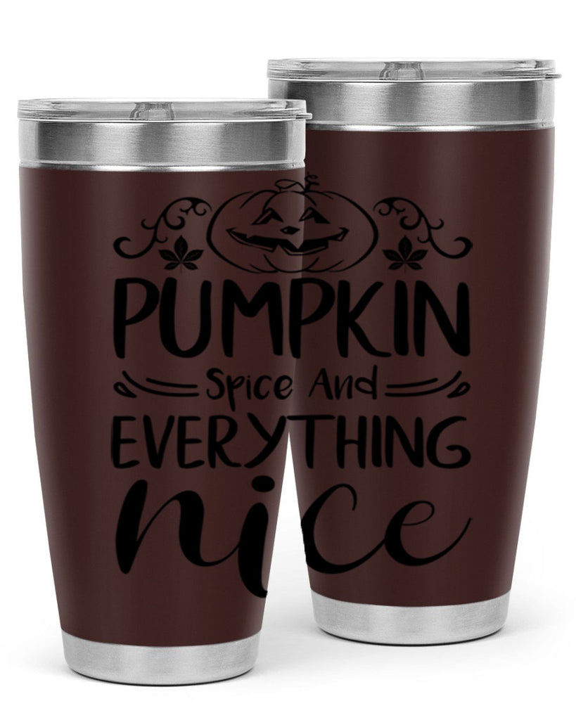 pumpkin spice and everything nice 542#- fall- Tumbler