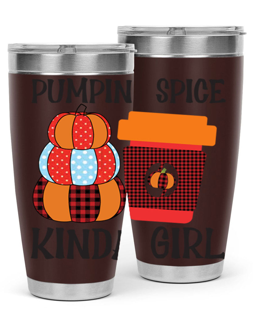 pumpkin spice kinda girl 551#- fall- Tumbler