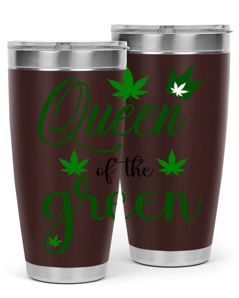 queen of the green 222#- marijuana- Tumbler