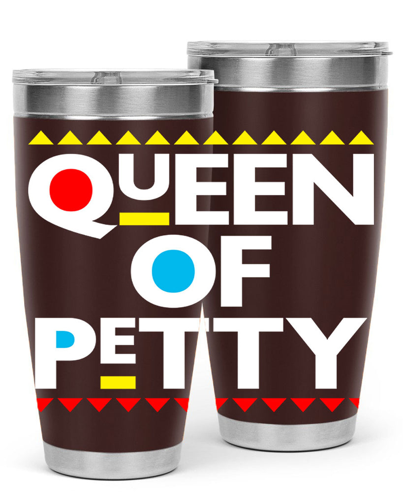 queen ofpetty 48#- black words phrases- Cotton Tank