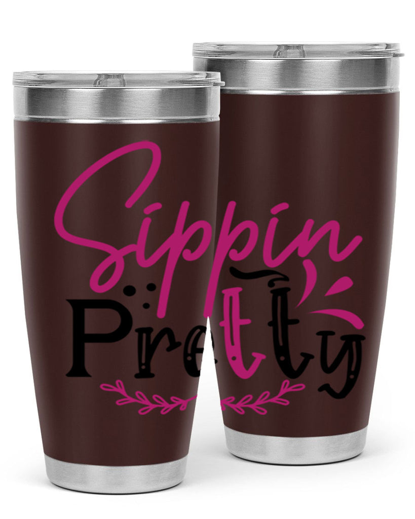 sippin pretty 161#- wine- Tumbler