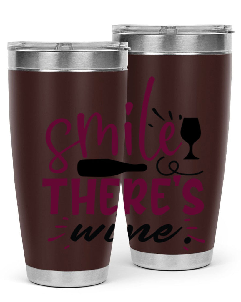 smile theres wine 159#- wine- Tumbler