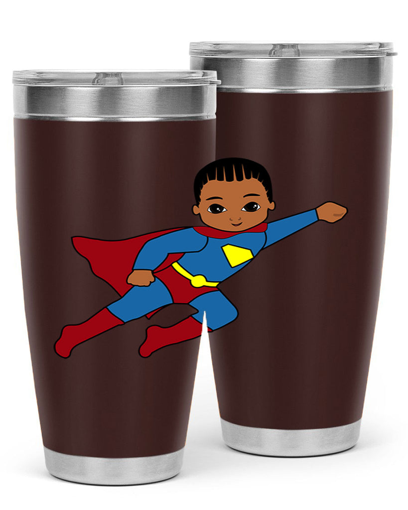 super kid 1#- black men - boys- tumbler