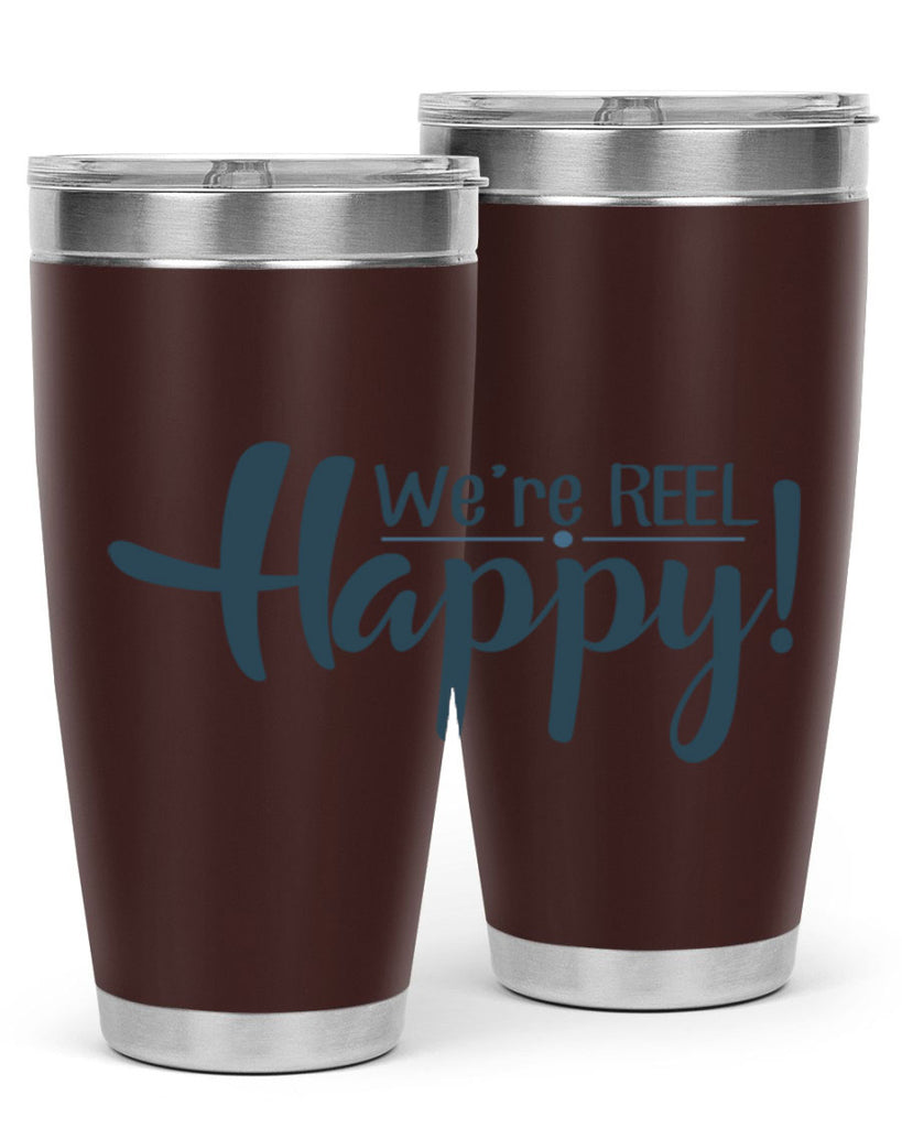 we are reel happy 16#- fishing- Tumbler