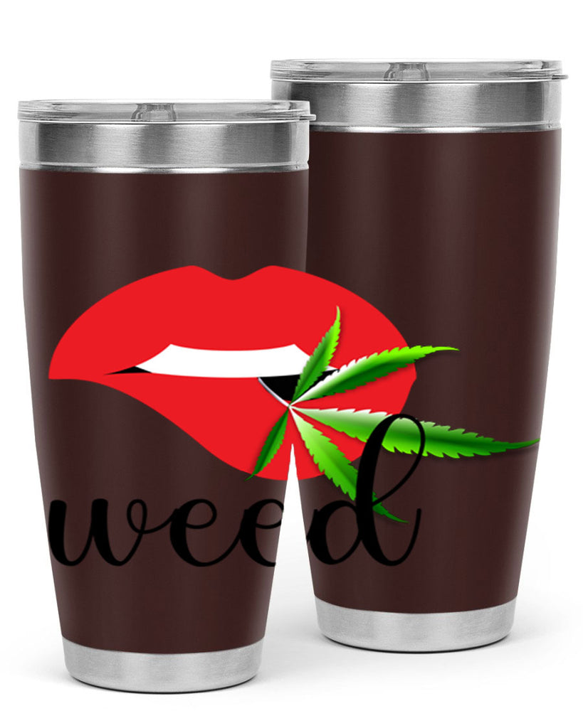 weed lips 297#- marijuana- Tumbler